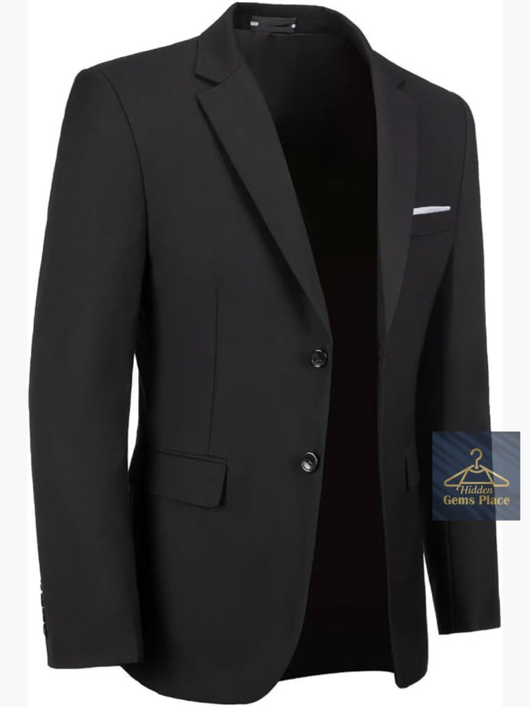 Mens Slim Fit Suit Jacket Blazer 2 Button Sport Coat Wedding Prom Party